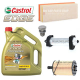 AIR FUEL OIL FILTER & 5L CASTROL SERVICE KIT TO FIT AUDI A5 2.0 TDI 07-15