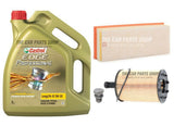 5L CASTROL SERVICE KIT TO FIT AUDI A5 2.0 TDI 07-15 NEW AIR OIL FILTER SUMP PLUG