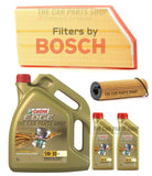 BOSCH SERVICE KIT 7 CASTROL & BOSCH AIR OIL FILTER FOR MERCEDES E220 D AMG C238