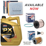 FOR PEUGEOT 2008 1.6 DIESEL 2013-2018 BOSCH SERVICE KIT 5L 0W30 & AIR OIL FUEL