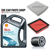 FITS TOYOTA YARIS 1.5 YARIS ICON MK4 20-22 FULL SERVICE KIT SHELL 0W20 HYBRID 5L