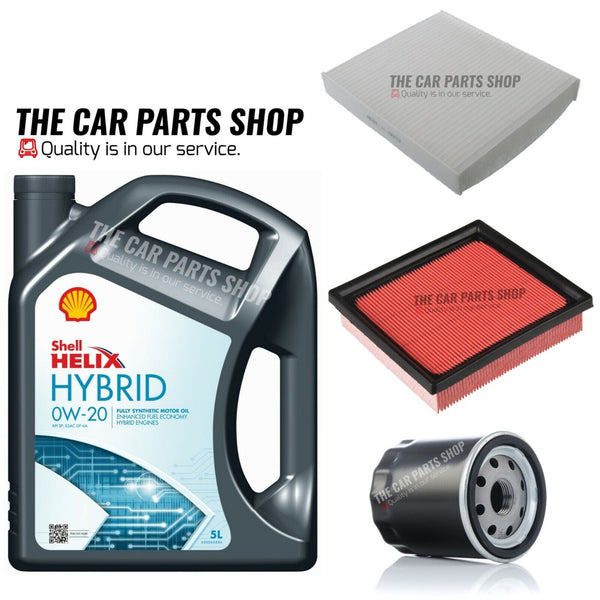 FITS TOYOTA YARIS 1.5 YARIS ICON MK4 20-22 FULL SERVICE KIT SHELL 0W20 HYBRID 5L