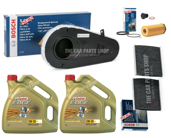 FOR BMW 530D GT F07 BOSCH SERVICE KIT 8L CASTROL & BOSCH AIR OIL CABIN PACK