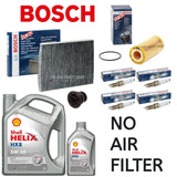 FOR VW GOLF R 2.0 MK7 BOSCH SERVICE PACKAGE 6L SHELL HX8 (NO AIR FILTER)