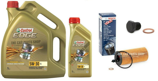 FOR BMW 120D F20 2011-2015 BOSCH SERVICE KIT OIL FILTER 6 LITRE CASTROL EDGE LL