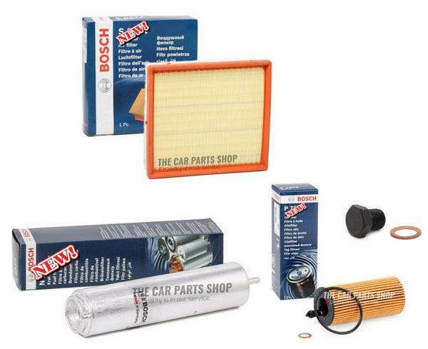 FOR BMW 120D F20 2011-2015 BOSCH SERVICE FILTERS KIT AIR FUEL OIL & PLUG