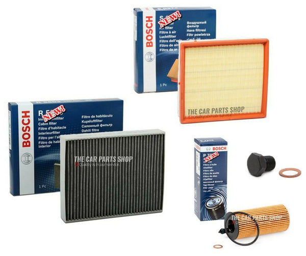 FOR BMW 120D F20 2011-2015 BOSCH SERVICE FILTERS KIT BOSCH POLLEN AIR OIL PLUG