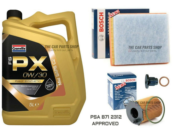 FOR PEUGEOT 2008 1.6 DIESEL 2013-2018 BOSCH SERVICE KIT AIR OIL BOSCH & 0W30 OIL
