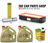 FOR BMW 330D 3.0 M-SPORT F30 MANN SERVICE KIT 8L CASTROL & AIR OIL FUEL PLUG