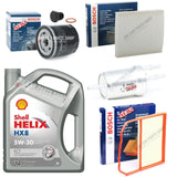 FOR VW POLO HATCH 1.0 PETROL MPI BOSCH SERVICE KIT WITH SHELL 504 507 5W30 OIL