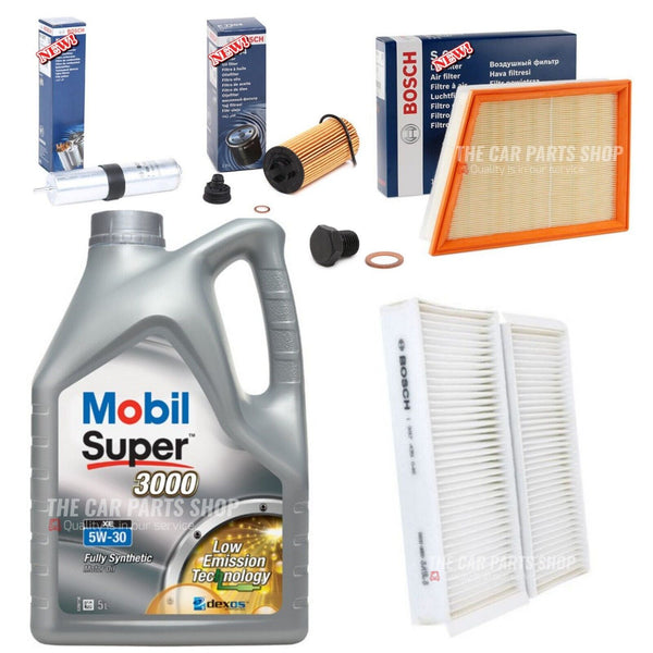 BOSCH SERVICE KIT FOR BMW 2 SERIES 216D LUXURY ACTIVE TOURER F45 WITH MOBIL 5L