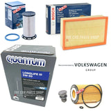 FOR VW GOLF 1.6 TDI MK7 BOSCH SERVICE KIT 5L QUANTUM & BOSCH AIR OIL FUEL PACK