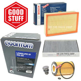 FOR VW GOLF 1.6 TDI MK7 BOSCH SERVICE KIT BOSCH CABIN AIR OIL 5L QUANTUM 5W30