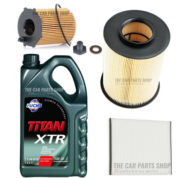FOR FORD FOCUS 1.6 TDCI MK3 SERVICE KIT 5L FUCHS XTR 5W30 & AIR OIL POLLEN KIT