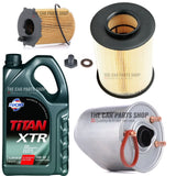 FOR FORD FOCUS 1.6 TDCI MK3 SERVICE KIT FUEL OIL AIR FILTER & FUCHS XTR 5W30