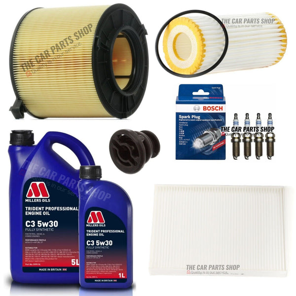 FULL SERVICE KIT FOR AUDI A5 2.0 TFSI QUATTRO MK2 WITH BOSCH SPARK PLUGS X 4