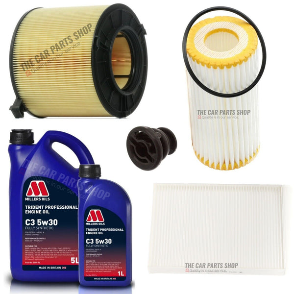 6L MILLERS SERVICE KIT WITH AIR OIL CABIN PLUG FOR AUDI A5 2.0 TFSI QUATTRO MK2