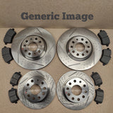 FOR AUDI TT 1.8 TURBO 98-07 DIMPLED SLOTTED FRONT REAR DISCS & BRAKE PADS