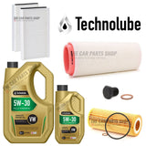 SERVICE KIT FOR BMW 520D E60 6L TECHNOLUBE & AIR OIL CABIN FILTER