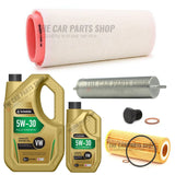 SERVICE KIT FOR BMW 520D E60 FUEL OIL AIR FILTER AND 6L TECHNOLUBE LONGLIFE OIL