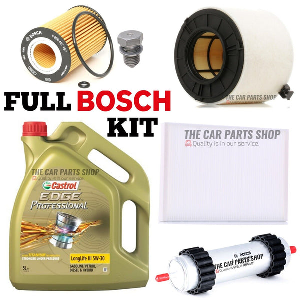 FULL BOSCH SERVICE KIT FOR AUDI A4 AVANT 2.0 TDI B9 2015 ONWARD