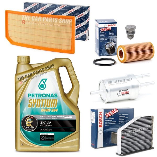 FOR VW GOLF R MK6 BOSCH SERVICE KIT 5L PETRONAS & BOSCH AIR OIL CABIN FUEL KIT