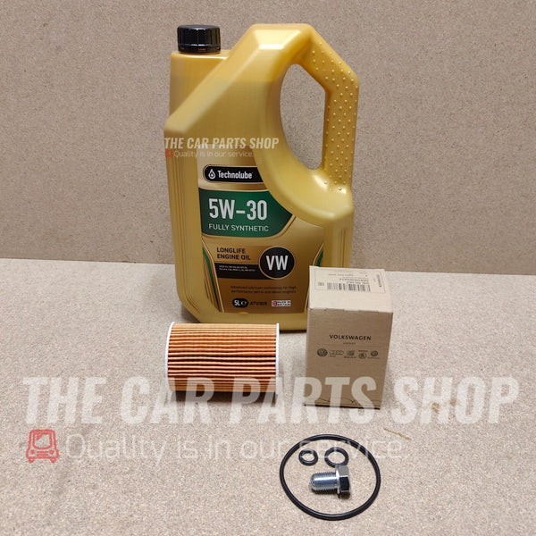FOR VW TIGUAN 2.0 TDI BLUEMOTION MK1 5L TECHNOLUBE SERVICE KIT + GENUINE FILTER