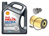 FOR VW TIGUAN 2.0 TDI BLUEMOTION MK1 OIL CHANGE SERVICE KIT 5L SHELL ULTRA AG