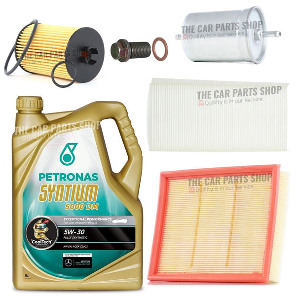 FOR MERCEDES B-CLASS B170 1.7 PETROL SERVICE KIT 5L OIL & AIR FUEL OIL CABIN KIT
