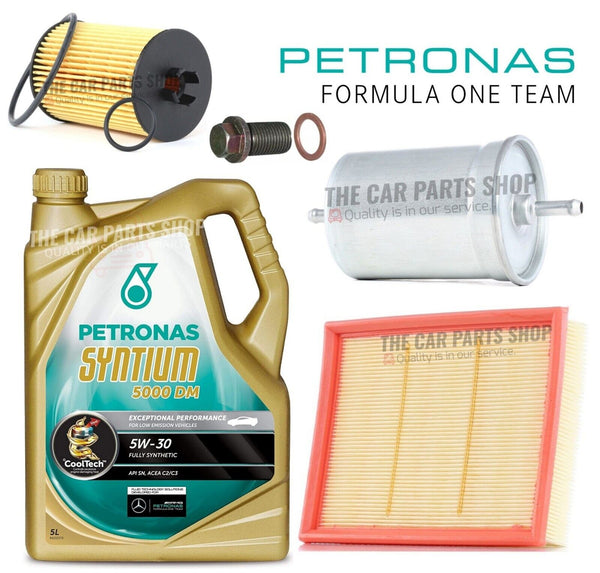 FOR MERCEDES B-CLASS B170 1.7 SERVICE KIT NEW FUEL OIL AIR AND PETRONAS OIL