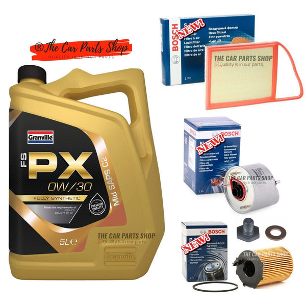 FOR MITSUBISHI ASX 1.6 DI-D BOSCH SERVICE KIT 5L 0W30 & BOSCH AIR FUEL OIL KIT