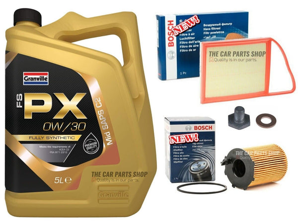 FOR MITSUBISHI ASX 1.6 DI-D BOSCH SERVICE KIT BOSCH AIR OIL KIT & GRANVILLE 0W30