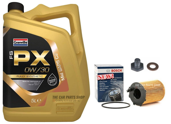 FOR MITSUBISHI ASX 1.6 DI-D BOSCH SERVICE KIT BOSCH OIL FILTER 5L GRANVILLE 0W30
