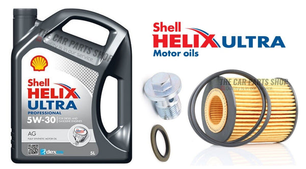 FOR VAUXHALL SIGNUM 1.9 CDTI 04-08 5L SHELL HELIX OIL CHANGE SERVICE KIT FILTER