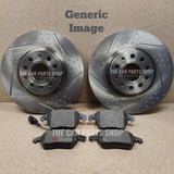 FITS VW SCIROCCO 2.0 TDI MK3 13-17 FRONT DIMPLED SLOTTED DISCS 312MM AND PADS