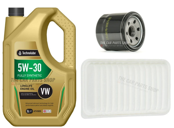 FOR VAUXHALL AGILA B 1.2 PETROL SERVICE KIT 5L TECHNOLUBE & AIR OIL FILTER