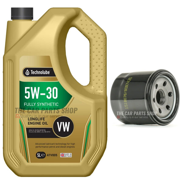 FOR VAUXHALL AGILA B 1.2 PETROL SERVICE KIT 5L TECHNOLUBE AND NEW OIL FILTER KIT
