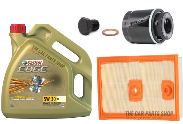 FOR AUDI A3 1.4 2012-16 SERVICE KIT 4L CASTROL WITH NEW OIL AND AIR FILTER PACK