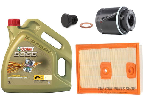 FOR AUDI A3 1.4 2012-16 SERVICE KIT 4L CASTROL WITH NEW OIL AND AIR FILTER PACK