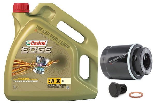 FOR AUDI A3 1.4 2012-16 SERVICE KIT 4L CASTROL EDGE 5W30 & OIL FILTER SUMP PLUG