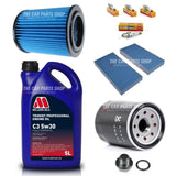 FOR HONDA CRV 2.0 PETROL COMPLETE SERVICE KIT WITH 5L MILLERS TRIDENT LONGLIFE