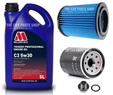 FOR HONDA CRV 2.0 PETROL SERVICE KIT 5L MILLERS AND AIR OIL FILTER SUMP PLUG KIT