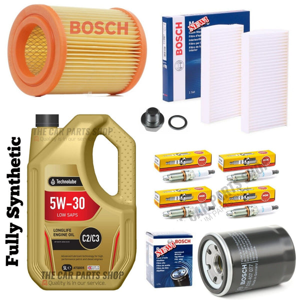 FULL BOSCH SERVICE KIT FITS HONDA CRV 2.0 IVTEC WITH C2/C3 5W30 MOTOR OIL