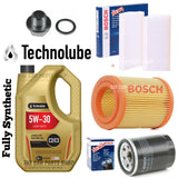 BOSCH SERVICE KIT FITS HONDA CRV 2.0 IVTEC 5L TECHNOLUBE & AIR OIL POLLEN PACK
