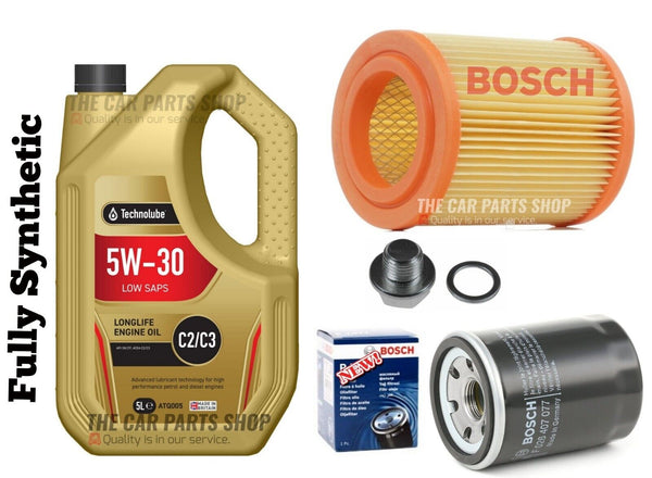 BOSCH SERVICE KIT FITS HONDA CRV 2.0 IVTEC 5L TECHNOLUBE AND AIR OIL FILTER KIT