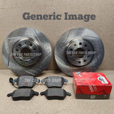 FITS AUDI A3 2.0 TDI MK2 DIMPLED SLOTTED FRONT BRAKE DISCS 288MM & TRW PADS