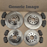 FOR VW CADDY C20 TDI MK3 DIMPLED SLOTTED FRONT REAR BRAKE DISCS AND PADS NEW