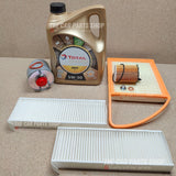 COMPLETE SERVICE KIT FOR PEUGEOT 208 DIESEL 1.6 WITH PREMIUM TOTAL QAURTZ 5W-30