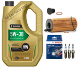 FOR BMW 1 SERIES 118i F20 SERVICE KIT 5L OIL & NEW OIL FILTER AND 3 BOSCH PLUGS