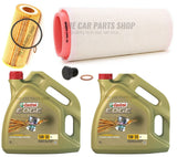 FOR BMW 3 SERIES 330D M SPORT 2004-2012 E91 8L CASTROL EDGE & AIR OIL FILTER KIT